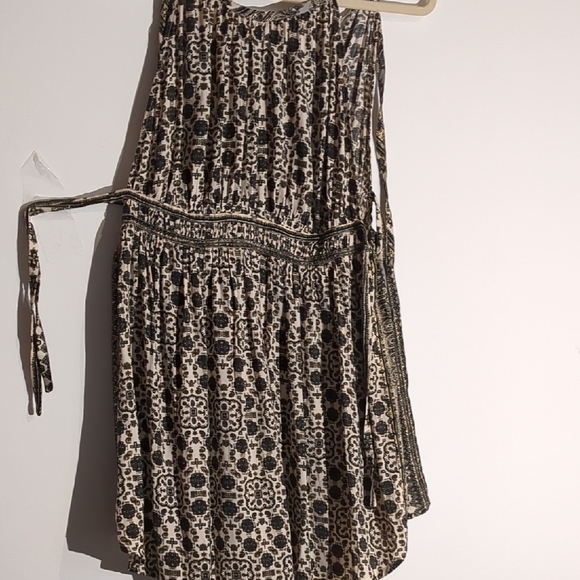 Free People Black and White Wrap Mini Skirt - Picture 3 of 5